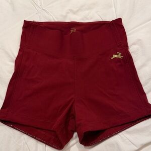 Tracksmith Deep Burgundy High-Rise Athletic Shorts
